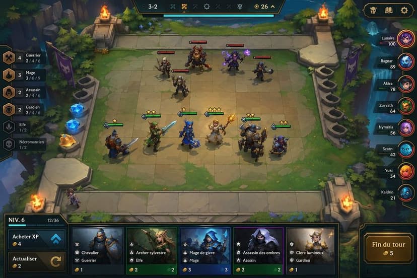 Fantasy Auto-Battler Gameplay UI