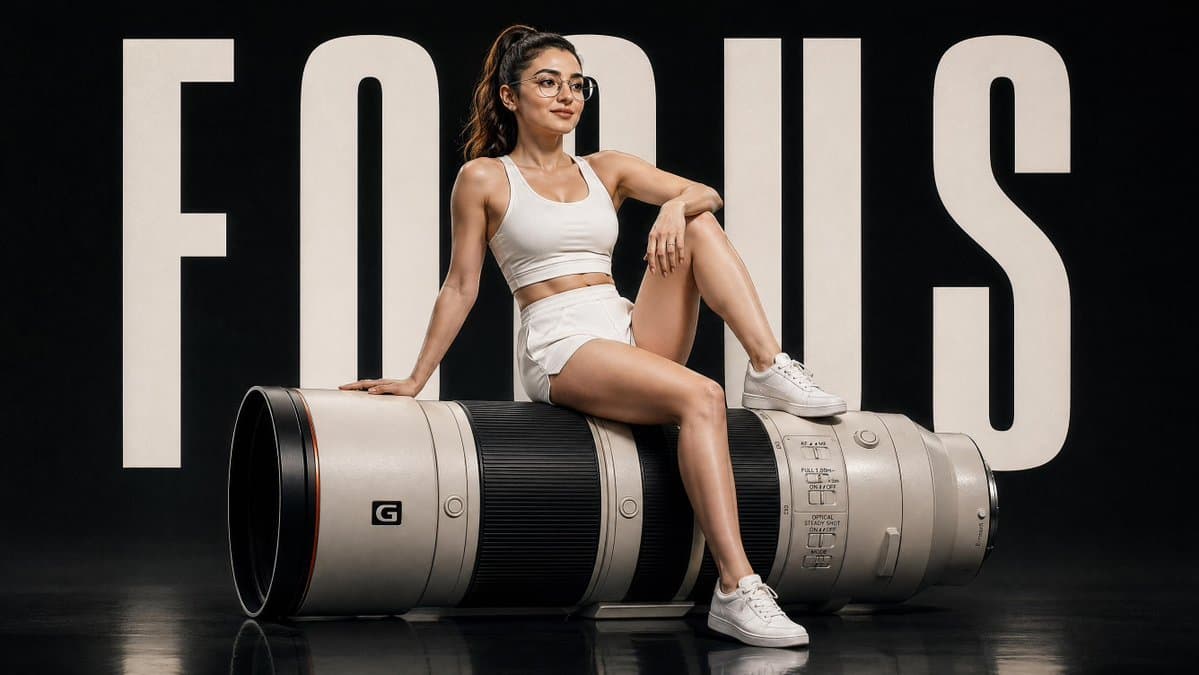 Luxury Tech Fashion Campaign Prompt — Camera Lens Editorial Ad — AI image generated with GPT Image 2