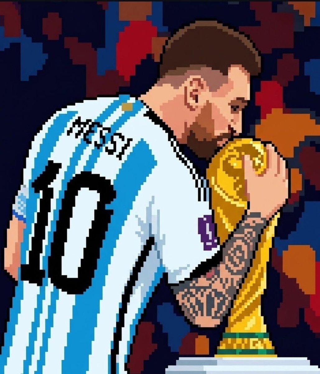 Messi World Cup Pixel Art Prompt — 32-Bit Retro Football Illustration — AI image generated with GPT Image 2