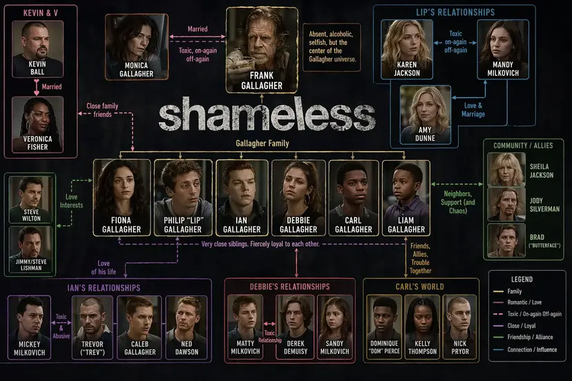 Shameless Character Map