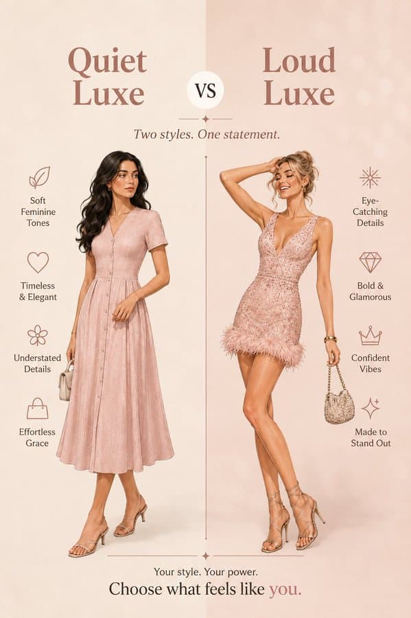 Quiet Luxe vs Loud Luxe Prompt — Viral Fashion Carousel Poster