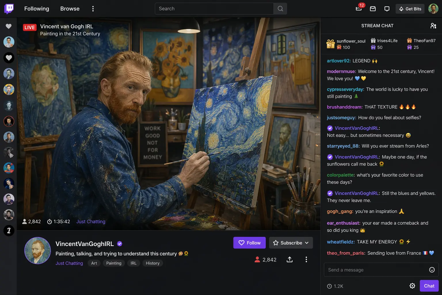 Van Gogh Twitch Stream